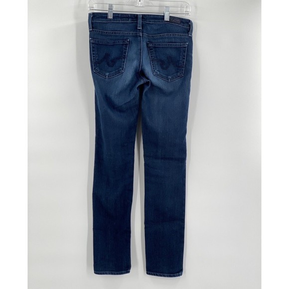 AG Adriano Goldschmied Jeans Womens The Stilt Blue Dark Prima Mid Rise Cigarette - Picture 4 of 10